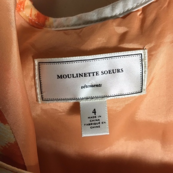 Anthropologie Moulinette Soeurs Sz 4 Orange Dress - Picture 5 of 7